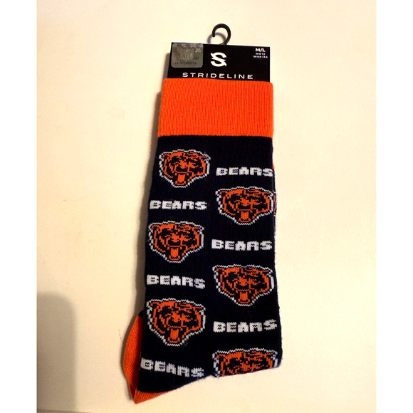 Strideline Chicago Bears Logo NFL Socks M/L Sizes M: 8-12 W: 9.5-13.5 NEW w/Tags - Picture 1 of 4